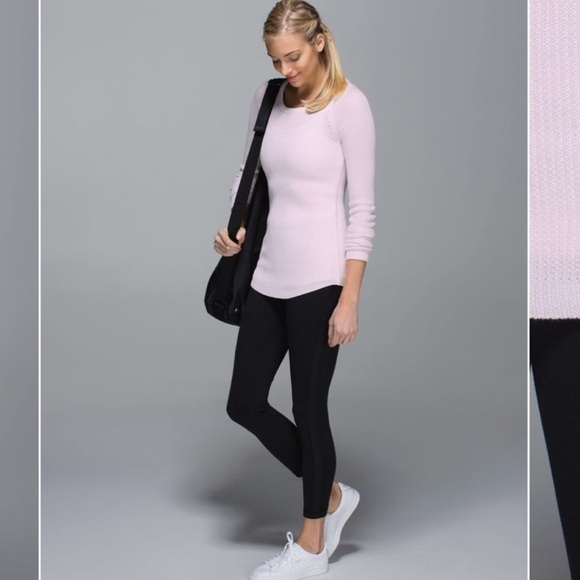 Lululemon Cabin Yogi Long Sleeve Sweater In NTBL/WHT Natural Blush NWT Size 6 - Picture 11 of 11